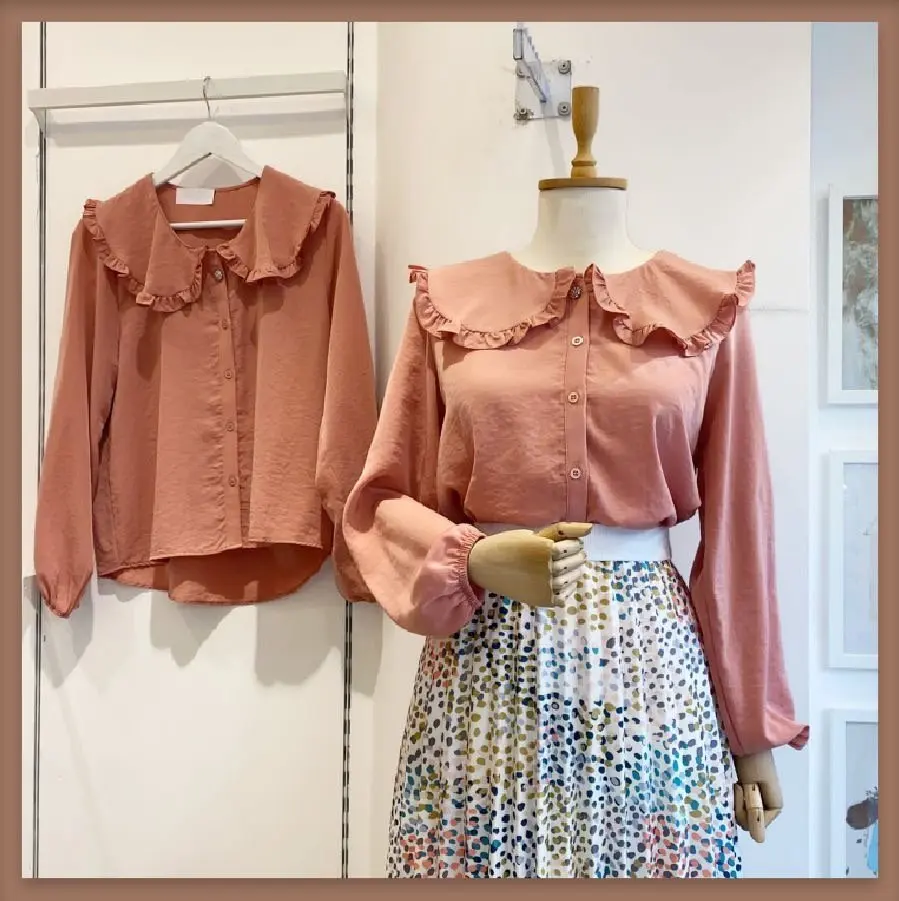 

Women's shirt Baby Collar Rose Dried New Season Stylish Clothes Fashion