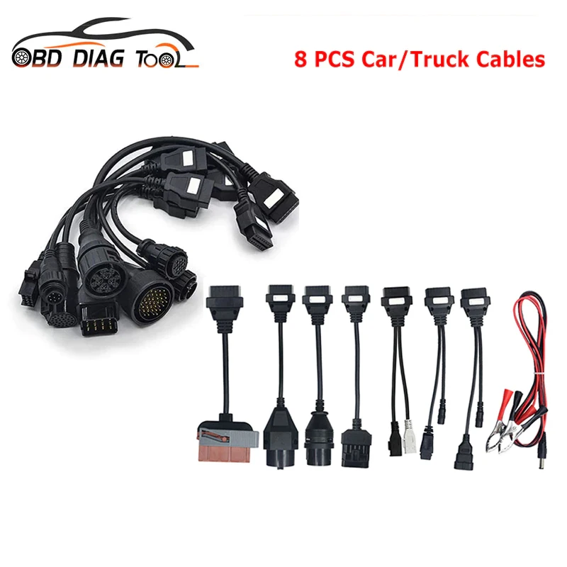 Топ Полный комплект 8 шт. кабели для автомобилей/грузовиков TCS Multidiag Pro