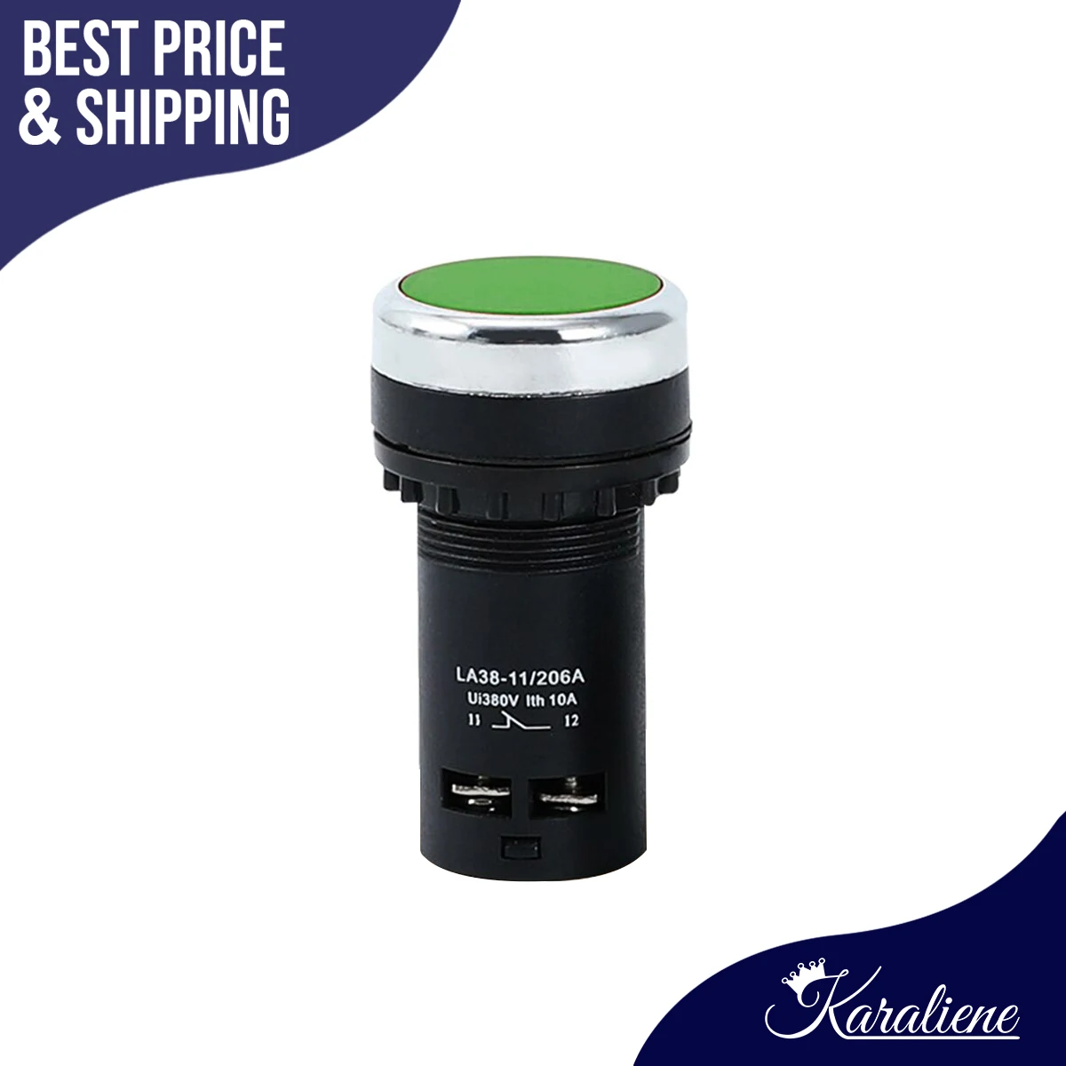 1 шт. 22 мм La38 10 А/380 В новая серия кнопочный переключатель плоская кнопка аварийной
