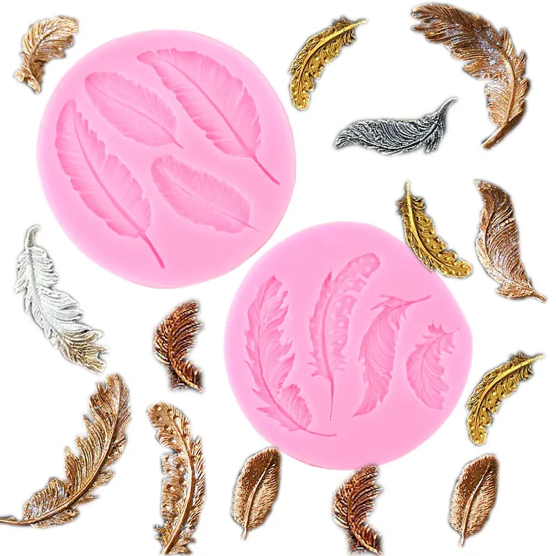 

Силиконовая форма с перьями, сделай сам, искусственная кожа, форма для кексов, форма для полимерной глины, формы для конфет