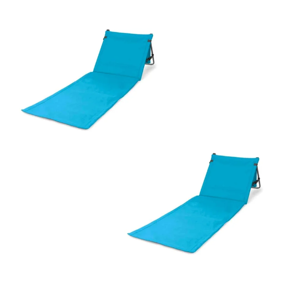 

2 pcs Folding Chaise Lounge Cushion Practical 181 Cm-190 Pocket Picnic Waterproof Beach Mat Sand Free Mat Blanket outdoor Tent Bed