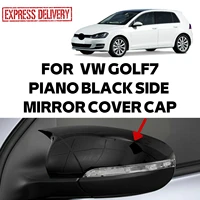 for vw golf 7 mk7 2012 2020 2 pcs batman mirror cover abs ledli%cc%87 accessory frame eki%cc%87pman dental track hb new case car special black