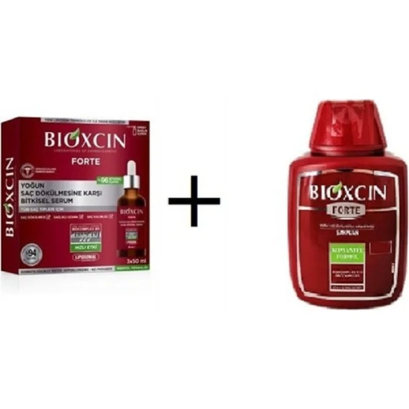 

Bioxcin Forte 3X50 ml Hair Serum + Forte 300 ml Shampoo For Anti Hair Loss