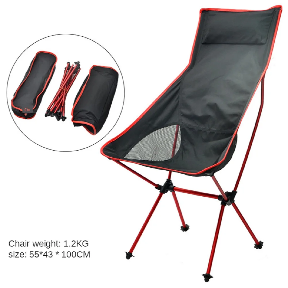저렴한 휴대용 낚시 의자, 120kg, 경량 캠핑 공간 바베큐 해변 여행 의자, 접이식 확장 하이킹 좌석 정원