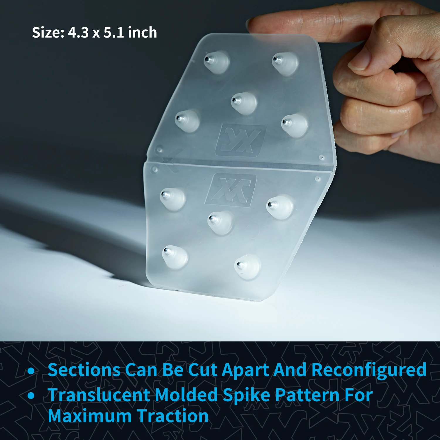 Прозрачная алюминиевая противоскользящая Подушка XCMAN с шипами для сноуборда