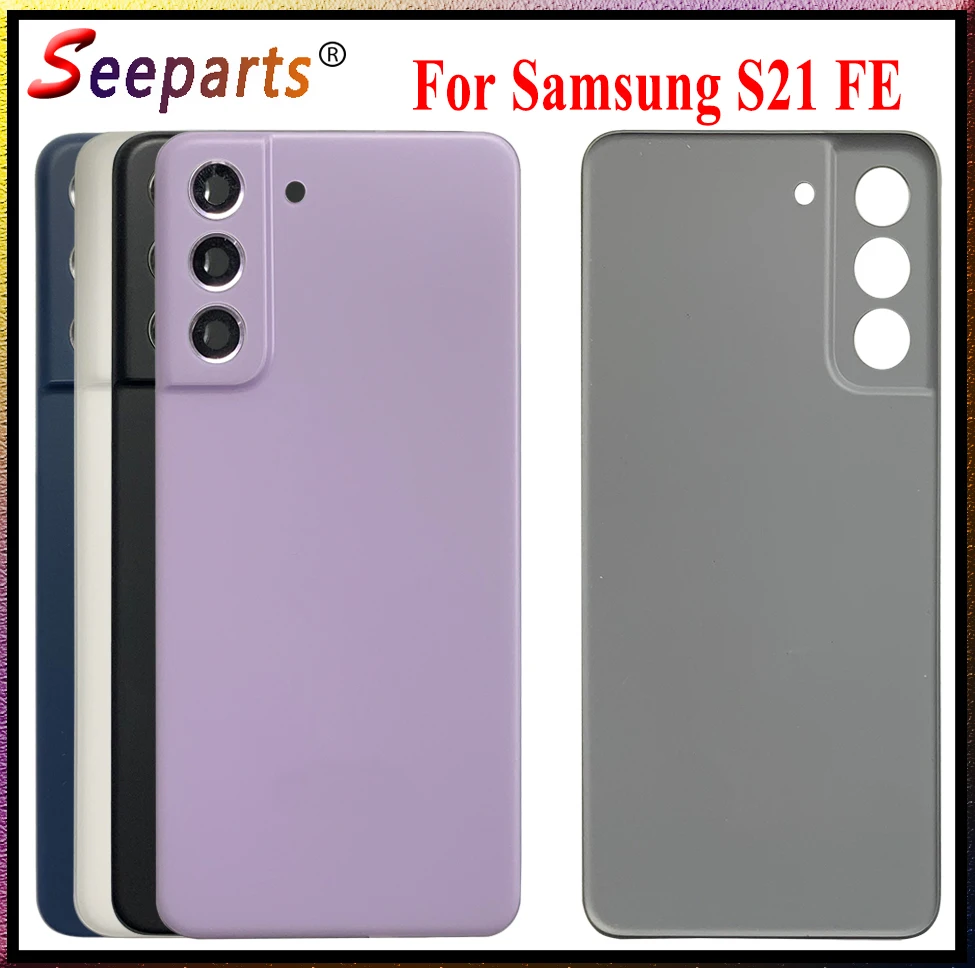 

6.4” For Samsung Galaxy S21 FE Back Cover Rear Door Housing Case Replacement SM-G990U SM-G990W SM-G990E Battery Cover