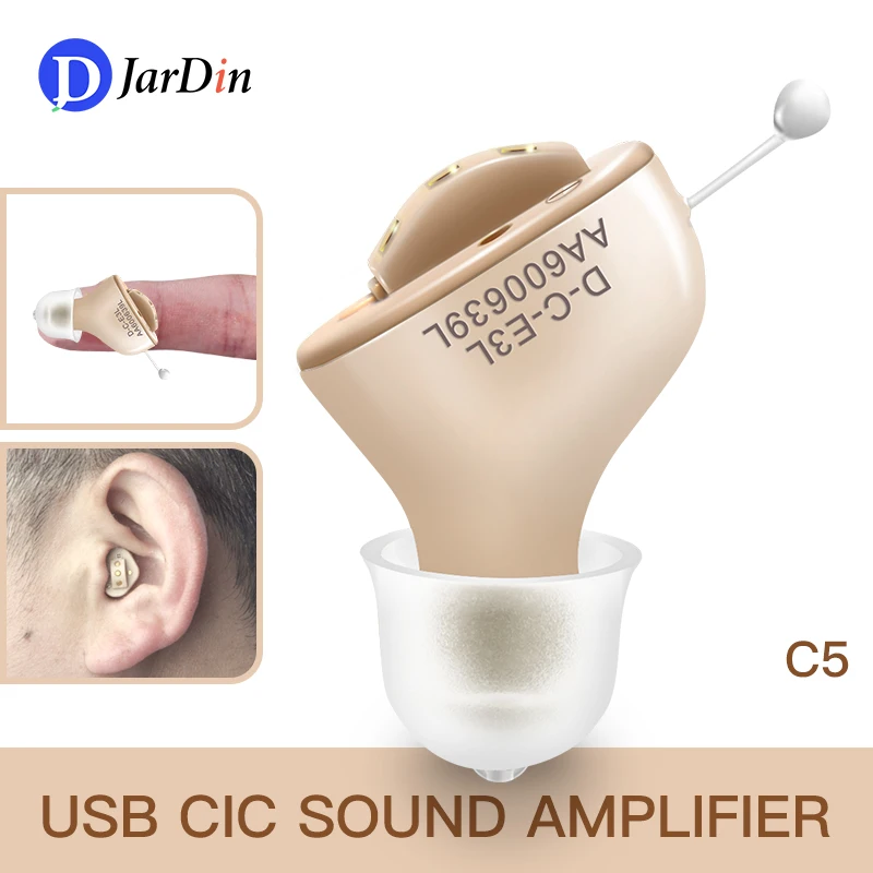 Portable Audifonos Best Hearing Aids C5 Mini Invisible Hearing Amplier Inner Ear Deaf Low Noise Hear