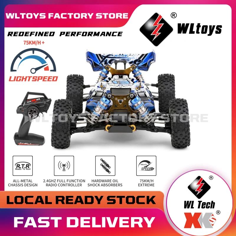 Гоночный автомобиль WLtoys 124017 124019 2 4G 75 км/ч полноприводный бесщеточный