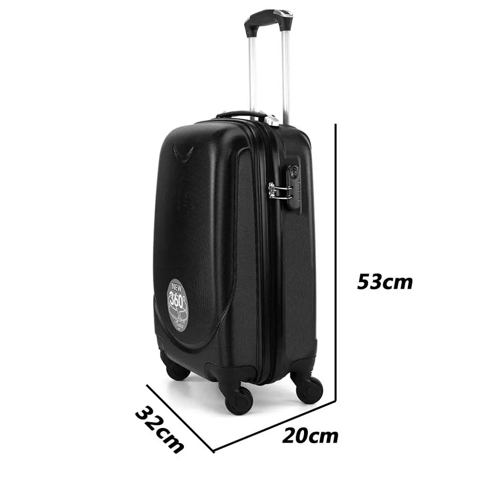 Suitcase Airplane Carry Luggage Travel Cabin Trolley ABS Rigid 4 Wheels Tide Suitcase With Telescopic Handle