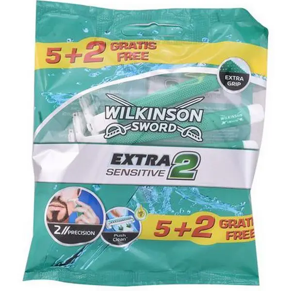 Одноразовая бритва Extra2 чувствительный меч Wilkinson (7 uds) | Красота и здоровье