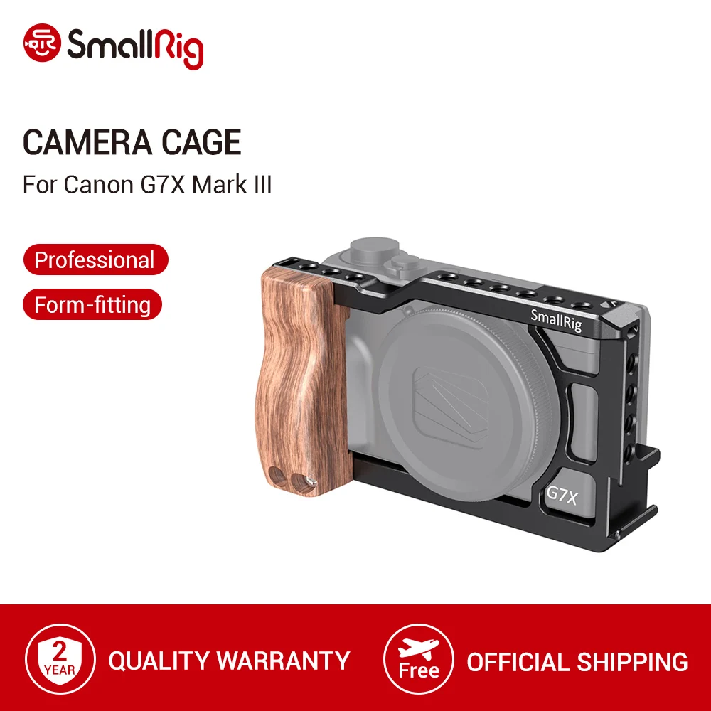 SmallRig g7x клетка для камеры с деревянной боковой ручкой Canon G7X Mark III Dslr Full Cage
