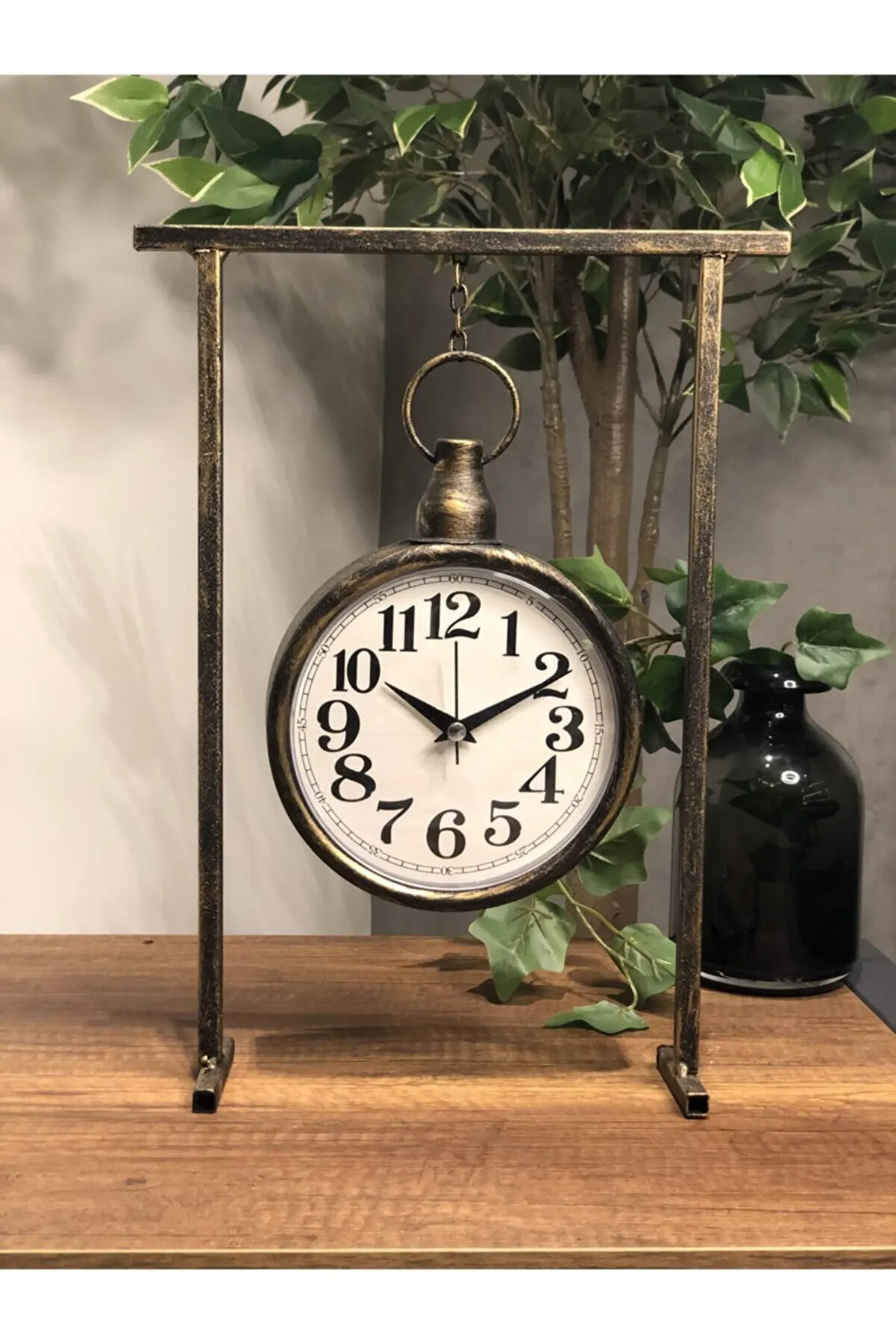 

Decorative Metal Table Clock modern metal office home room kitchen living room