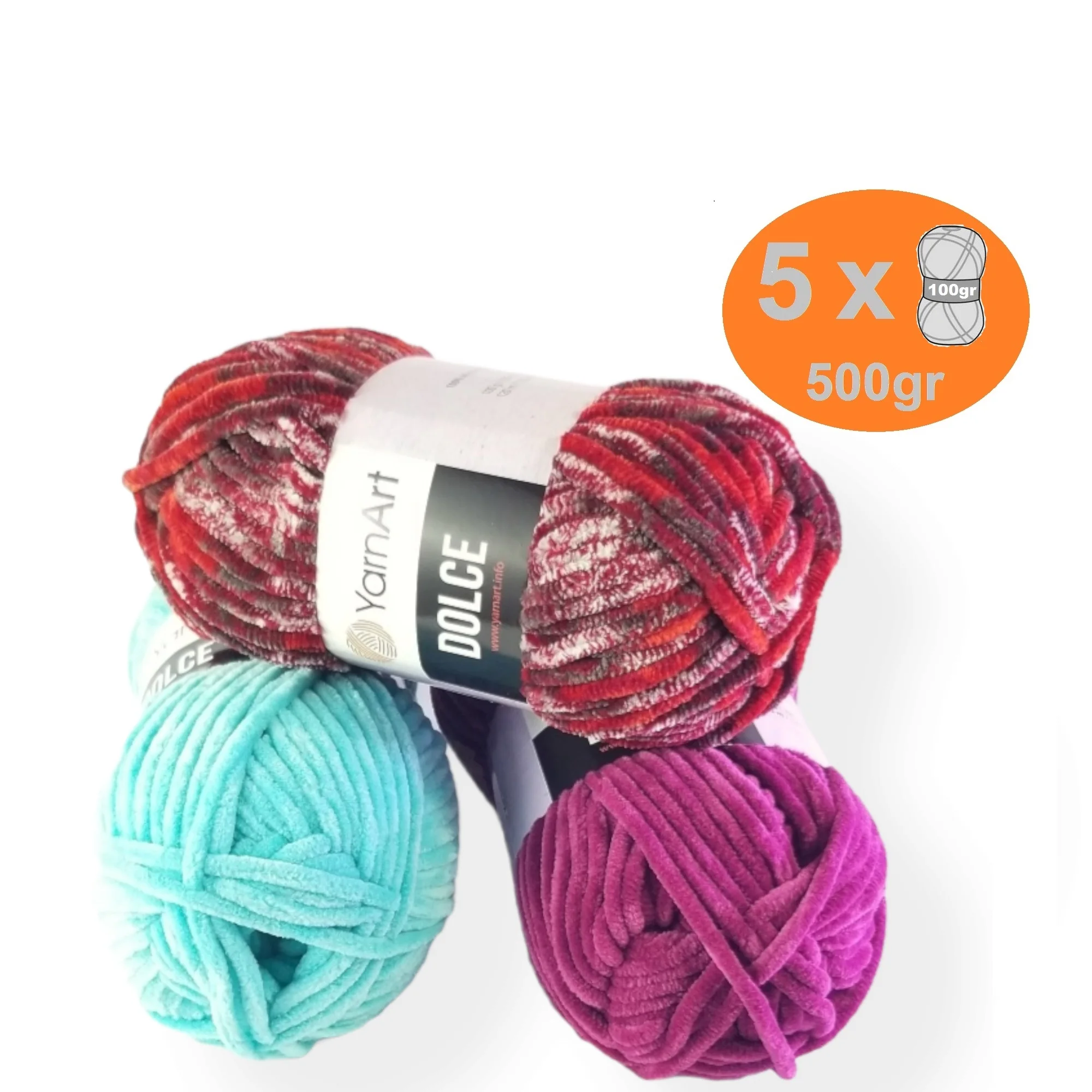 Yarnart из хлопкового бархата 5x100gr-120m % 100 микро полиэстера одеяла свитера игрушки