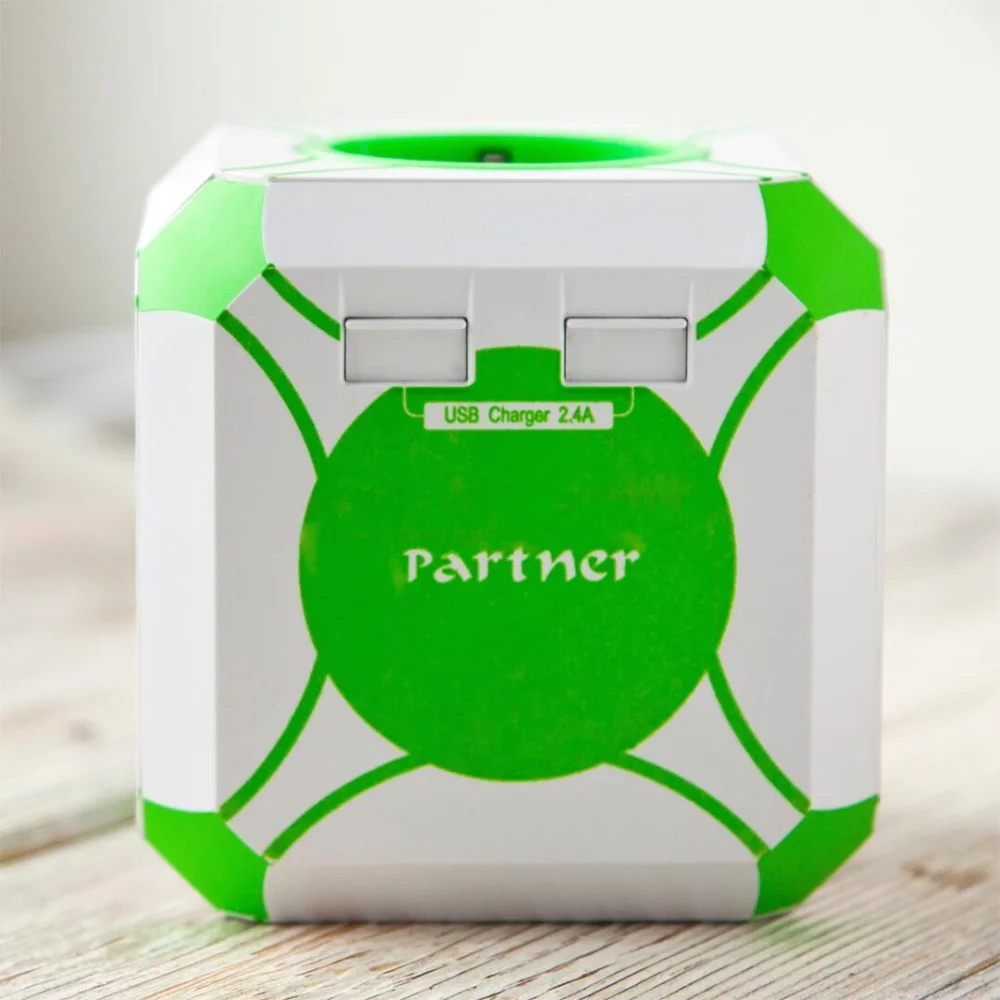 Сетевое зарядное устройство Partner MiniCUBE USB 031770 с удлинителем | Электроника