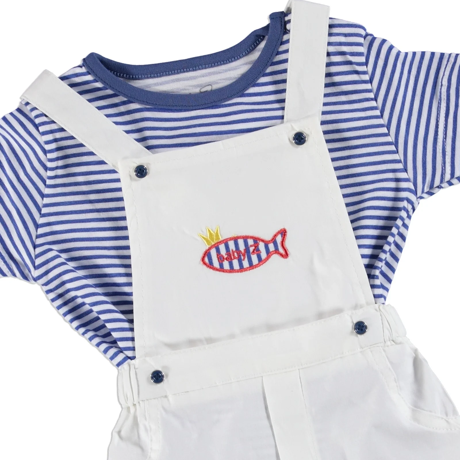 Ebebek BabyZ Футболка комбинезон с вышивкой рыбы| |