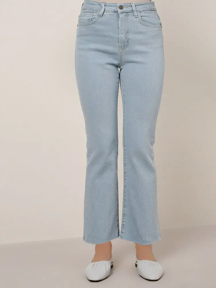 

Benin Natural Fabric Jeans Muslim Women Bottom Clothing Blue Jean Skinny Leg Women's Trousers Muslim Fashion Long Skirt Modest