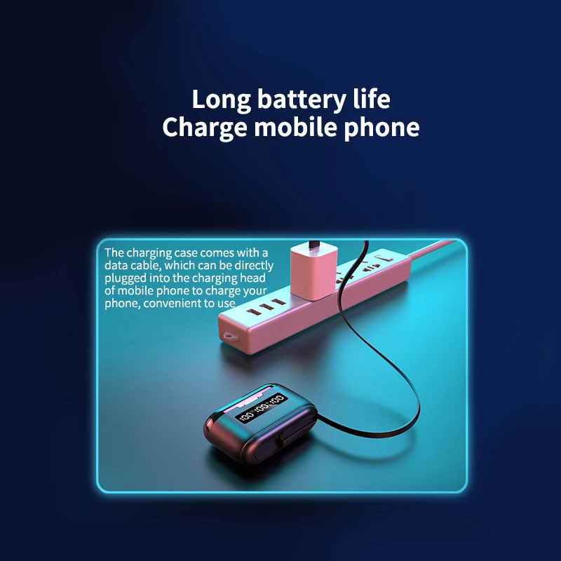 

2020 Wireless Bluetooth Earphones Touch Control With Cable Noise Canceling Headphones Sport Earphone For Samsung Huawei Xiaomi