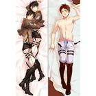 Брелок Дакимакура Атака титанов Капрал Леви и Эрен мини с кольцом M0208