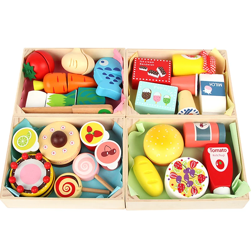 

Children'S Toy Set Plastic Food Toys Vegetables Desserts Snacks Drinks Play House Games Children'S Gifts