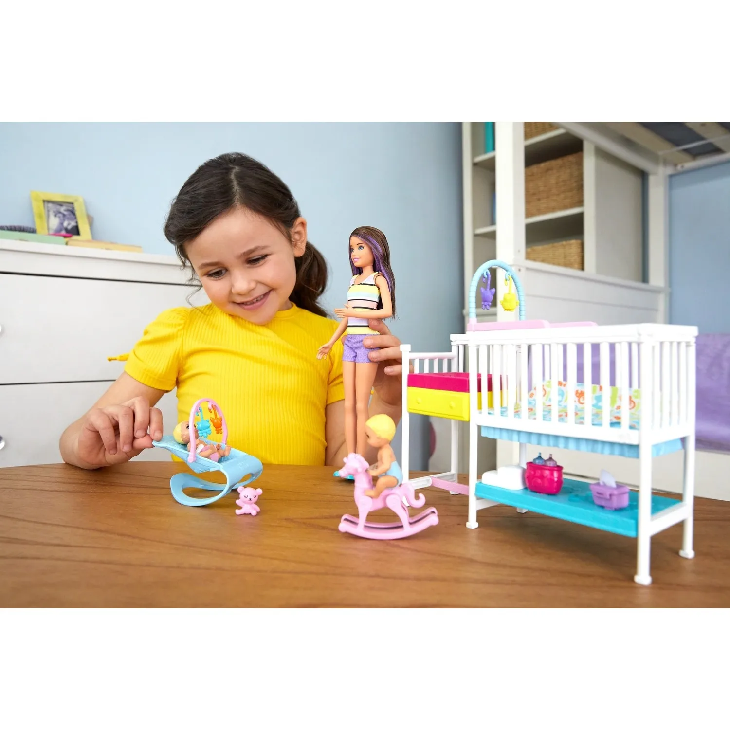 Оригинальный детский игровой набор Барби с шкипером Babysitters inc 2 куклы детская