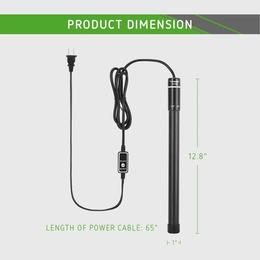 Аквариумный нагреватель погружной титановый аквариума с интеллектуальным