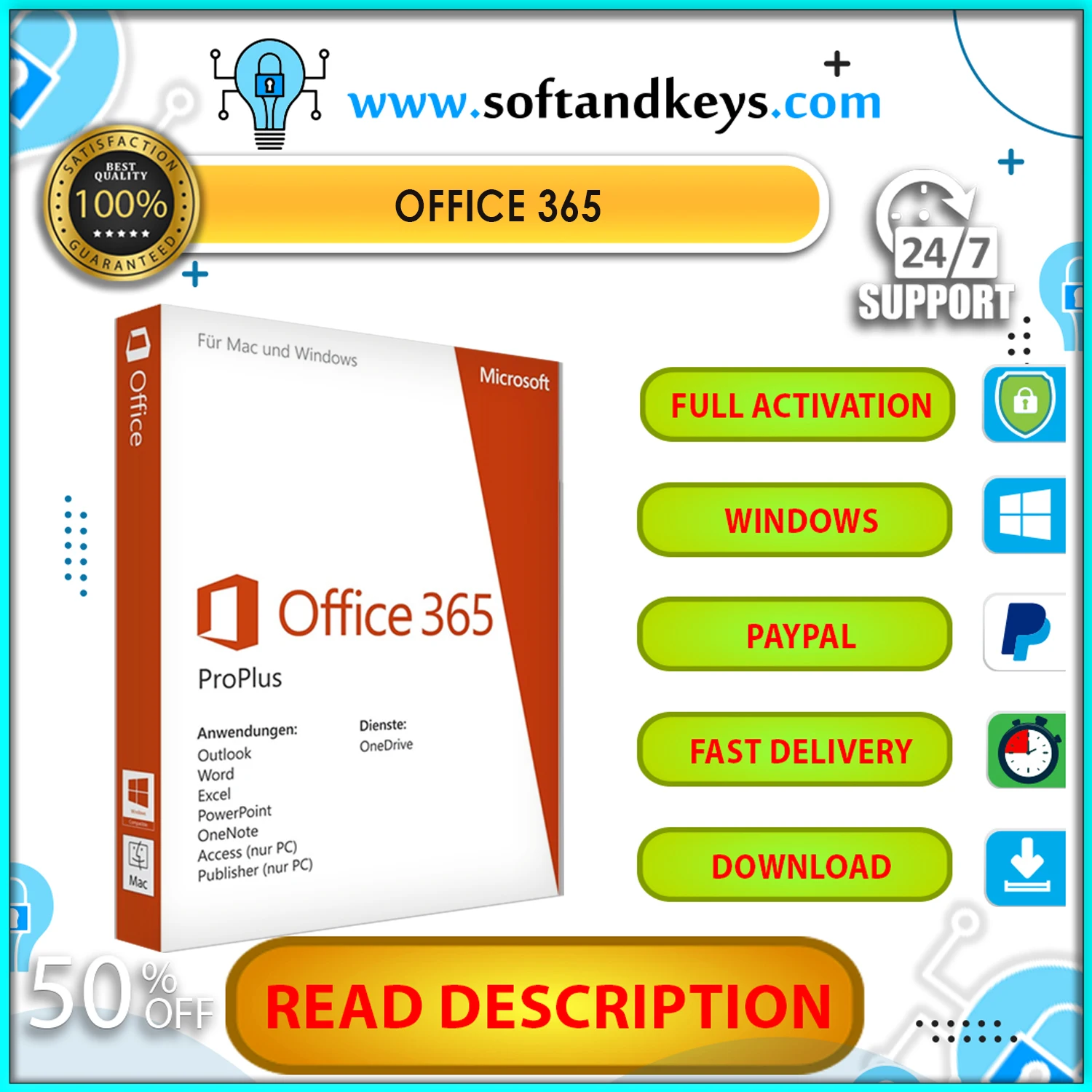 

{✔️Microsoft Office 365✔️ 1 год (чтение-описание)✔️}