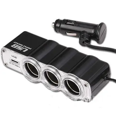 Разветвитель на 3 гнезда с USB WF-0096 | Автомобили и мотоциклы