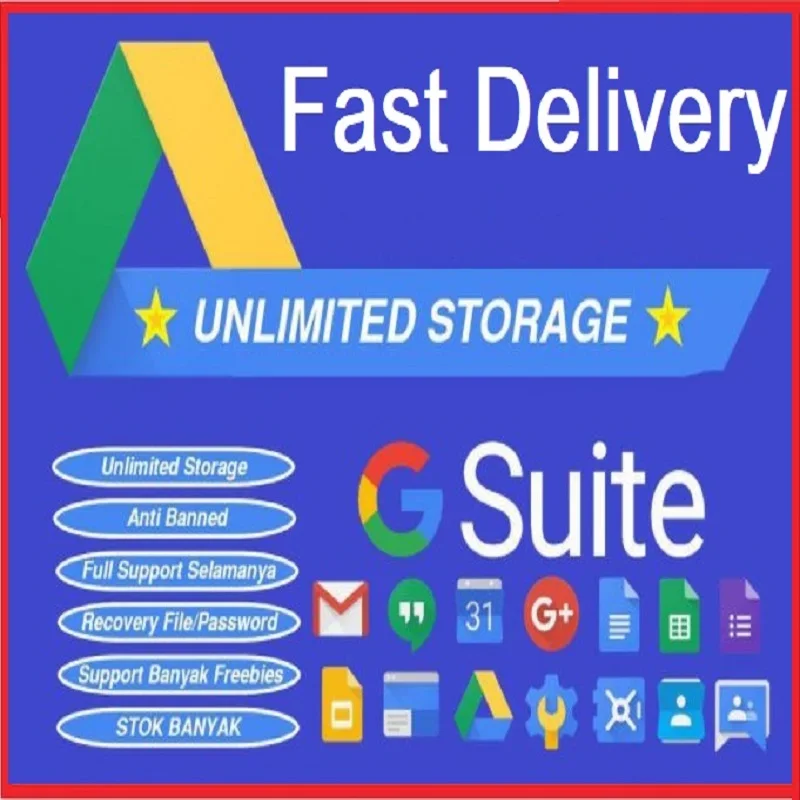 

Gsuite G00GLE Drive Unlimited Storage New Account With Custom Username Fast Delivery Worldwide Shipping