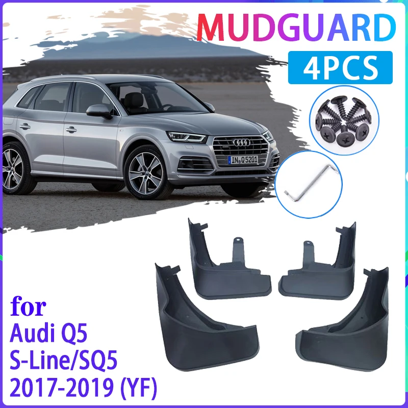 

4 PCS Car Mud Flaps for Audi Q5 SQ5 S-Line Sport YF 2017 2018 2019 Mudguard Splash Guards Fender Mudflaps Auto Accessories