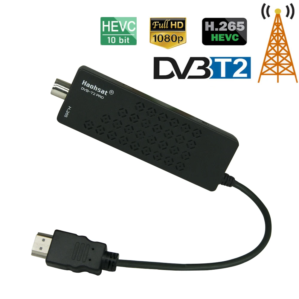 

Новинка Haohsat DVB T2PRO Италия Россия HEVC 10Bit T2 цифровой наземный декодер поддерживает настройку H.265 Wi-Fi T2 HD TV Stick 4K