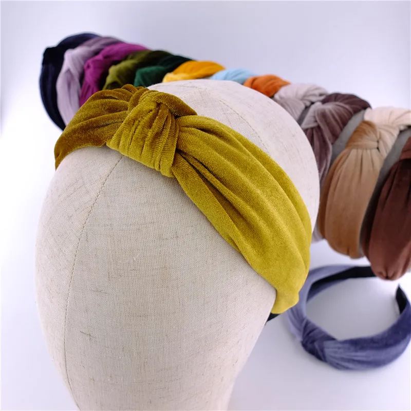 Бархатные повязки на волосы классические мешки для девушки и женщины бархатная