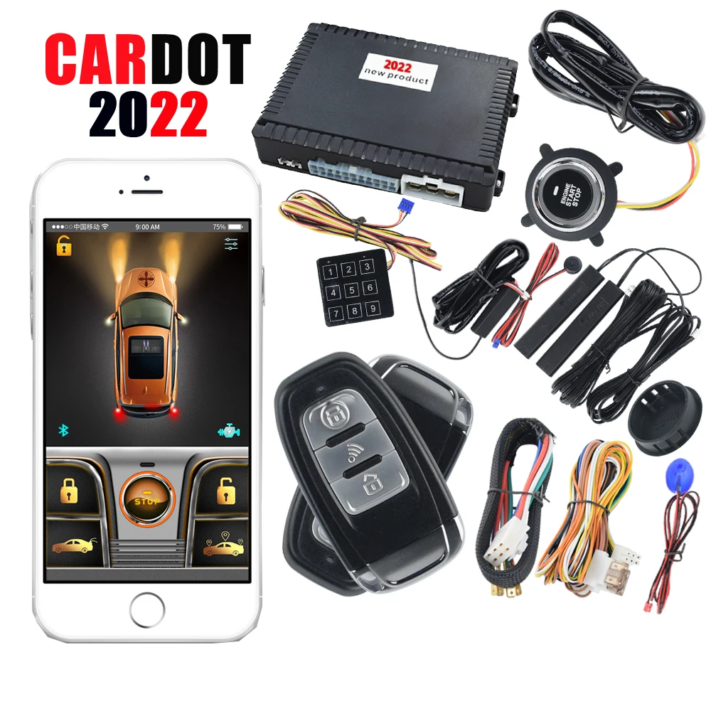 Cardot Smart Push Start Stop Engine Keyless Entry System Best Car Alarms Remote Engine Start Auto Car Alarm System