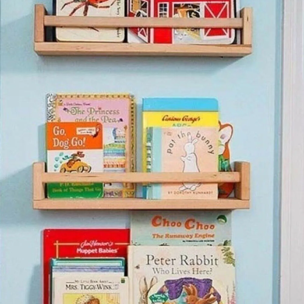 Стеллаж настенный деревянный для детской комнаты украшения дома |