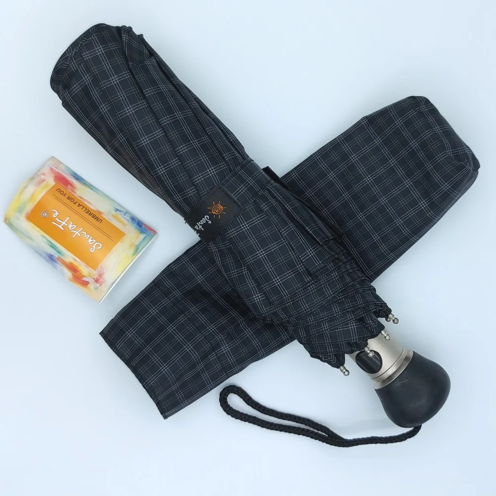 Зонт мужской полуавтомат Santa Fe модель 332LRY_7 в клетку|Зонтики| |