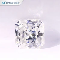 tianyu gems 6mm to 10mm def vvs sparkling square chamfer new cut moissanite synthetic diamond loose stone gra for jewelry ring