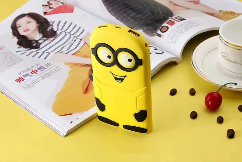 

20000mAH Little yellow man powerank Solar Charger USB Ports External Charger Portable Solar Powerbank for Xiaomi 5S Smartphone
