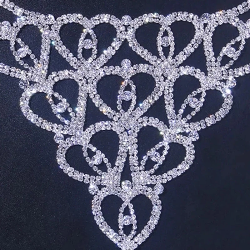 Сексуальные трусики Стразы в форме сердца нижнее белье цепочка для живота талия