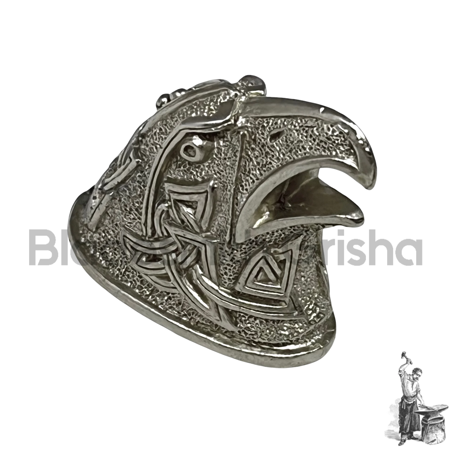 Литое навершие из мельхиора для изготовления пятки рукояти ножа упор пятка ручки