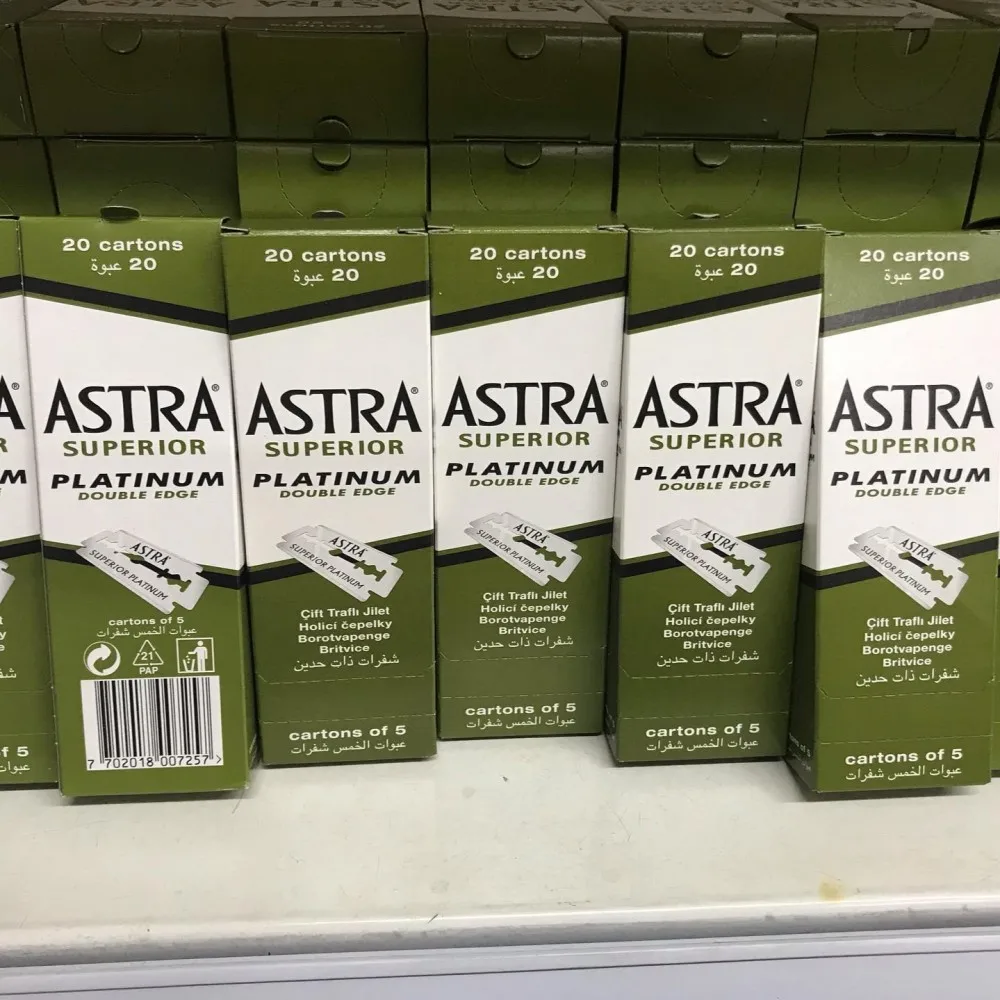Лезвия для бритья Astra 100 шт. классические лезвия с двойным лезвием мужчин уход за