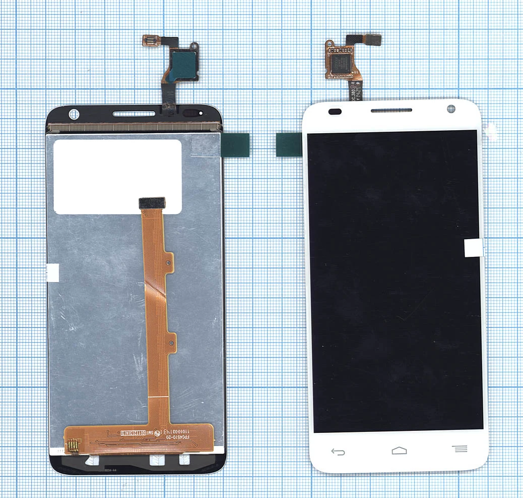 Display (screen) assembly with fingertip for Alcatel OneTouch Idol 2 Mini S 6036y White | Mobile Phone Touch Panel