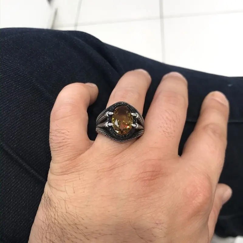 Мужское серебряное кольцо Zultanit Stone когти орла|Кольца| |