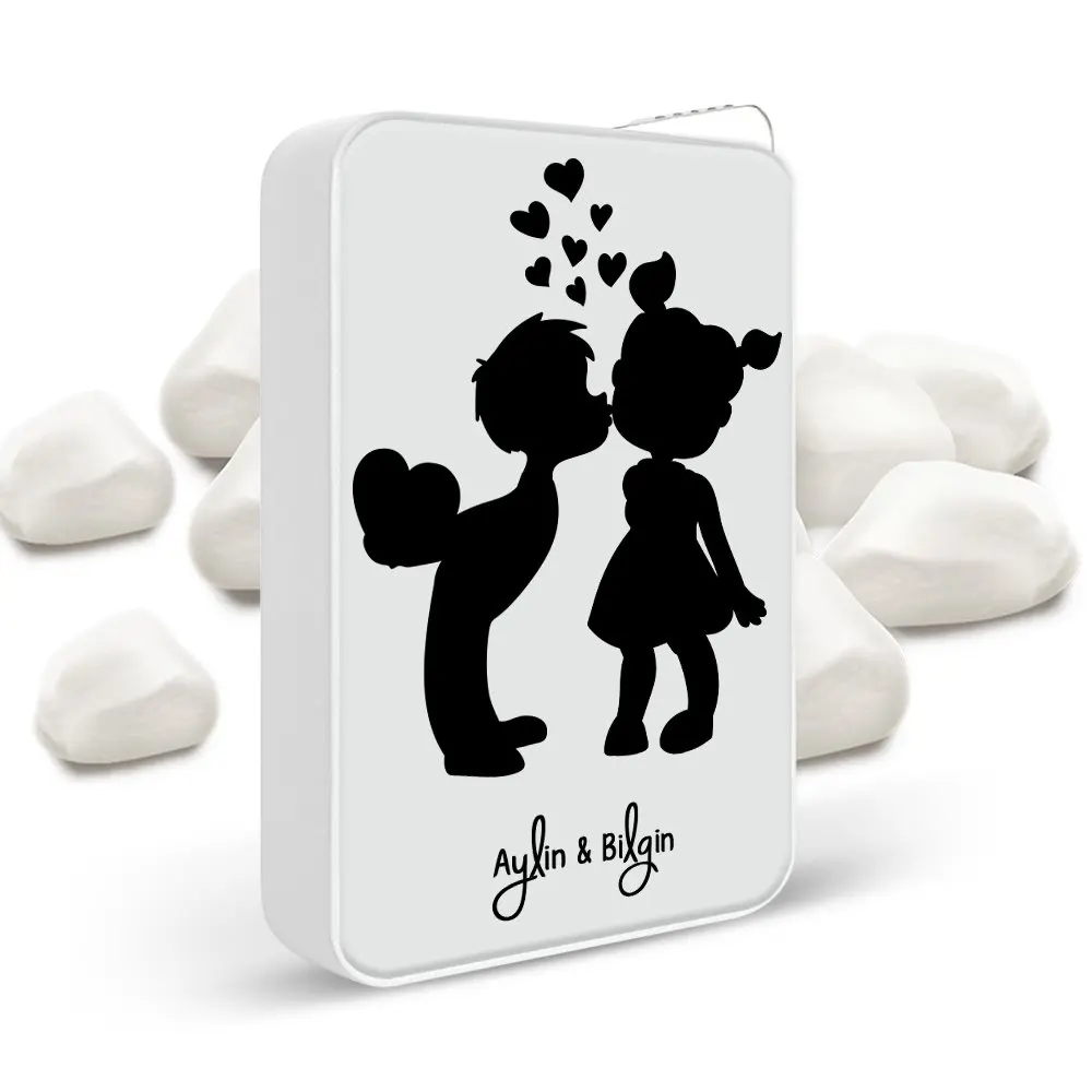 

Personalized White Metal Lighter (Valentine's Day Temalı-35)