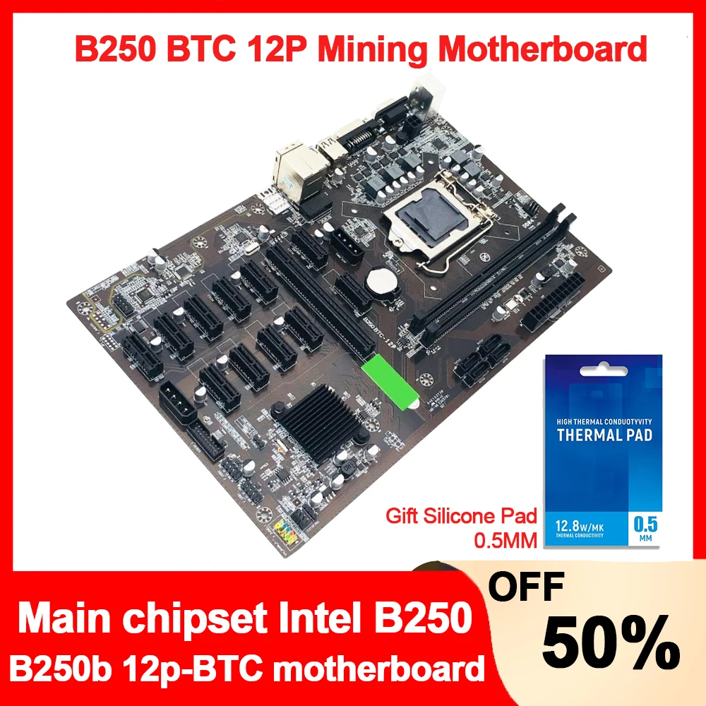 B250 горный эксперт 12 PCIE оборудование для майнинга BTC ETH материнская плата Asus LGA1151