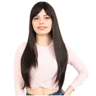 2021 прямые длинные 26 дюймов парик Боб бразильские 8 цветов человеческие волосы парики прямые Боб человеческие волосы парики черные женские полностью автоматические