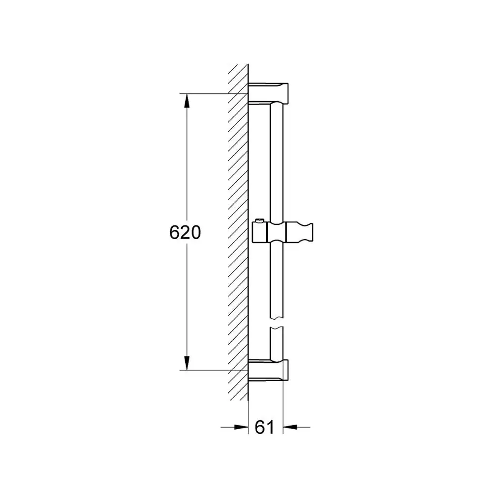 Душевая штанга GROHE Tempesta Cosmopolitan 600 мм хром (27521000)|Душевая система| |
