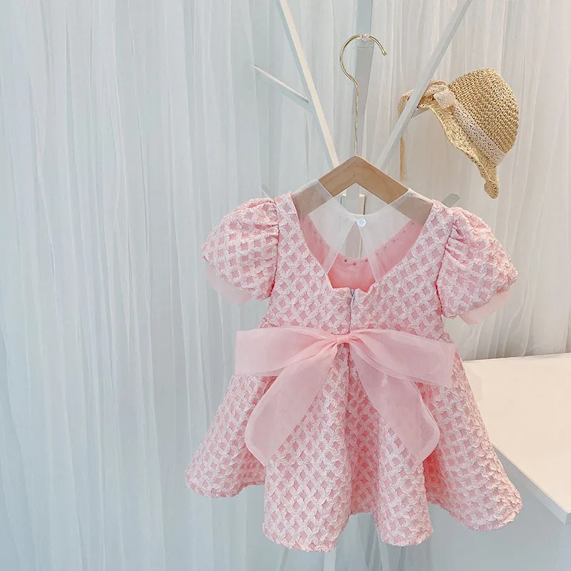 

Girls Dresses Summer New Styles Children Clothes Princess Dresses Western Style Baby Birthday Dresses Short Sleeve Dress