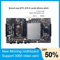btc mining x79x5 motherboard inter h61 ddr3 5 pci e 8x miner motherboard for lga 2011 sata 32g gtx 3060 3070 3080 ti video card