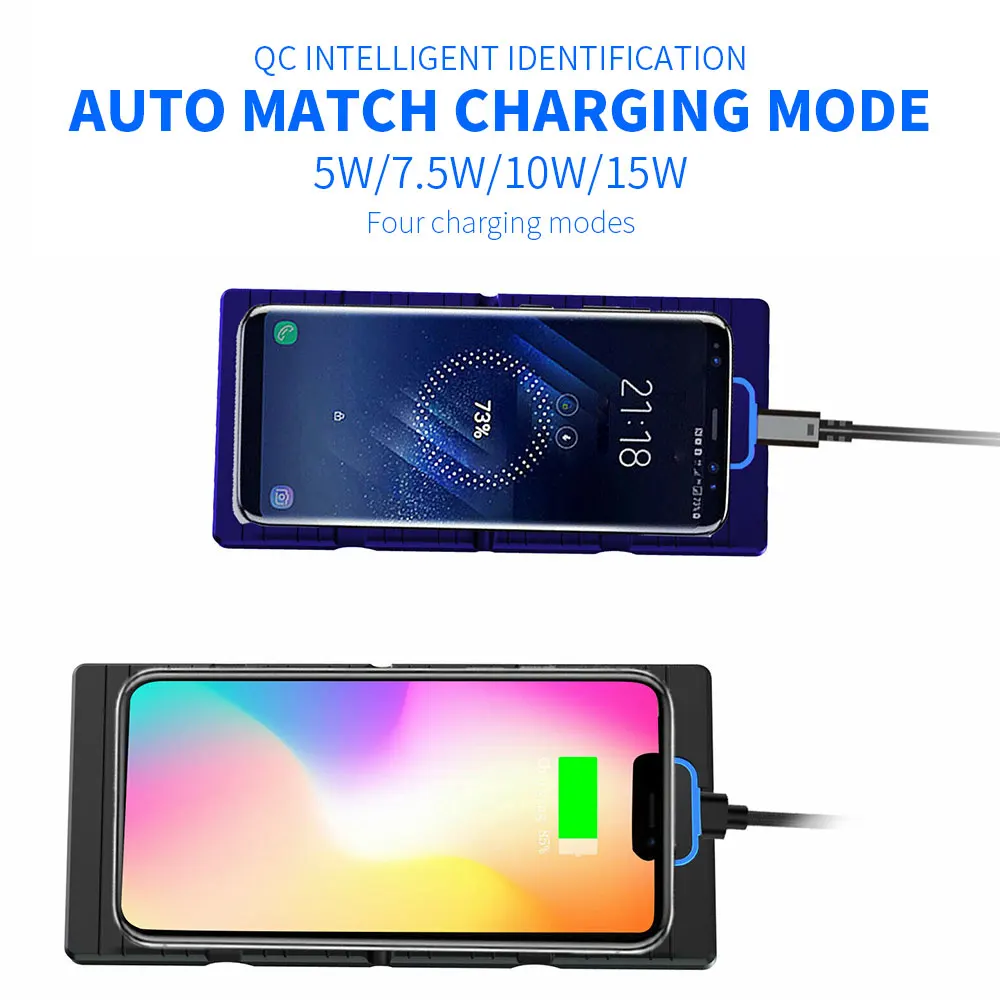 QI Беспроводное зарядное устройство для телефона регулируемый коврик быстрой