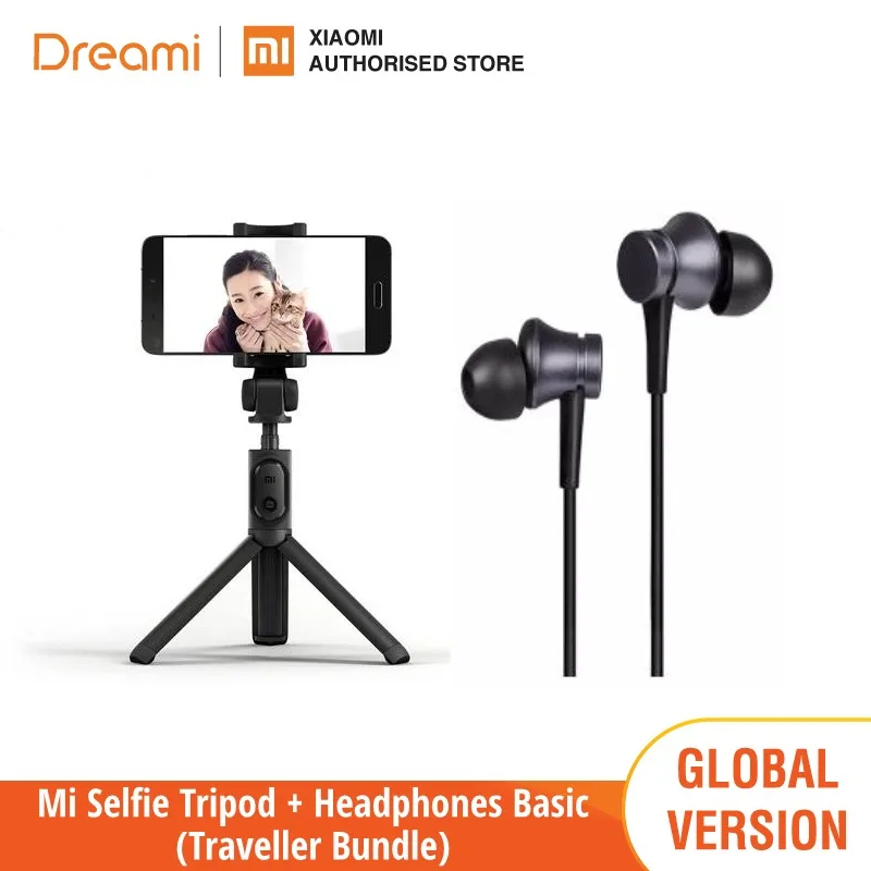 Штатив для селфи Mi + базовые наушники (комплект путешественников)|Селфи-моноподы|