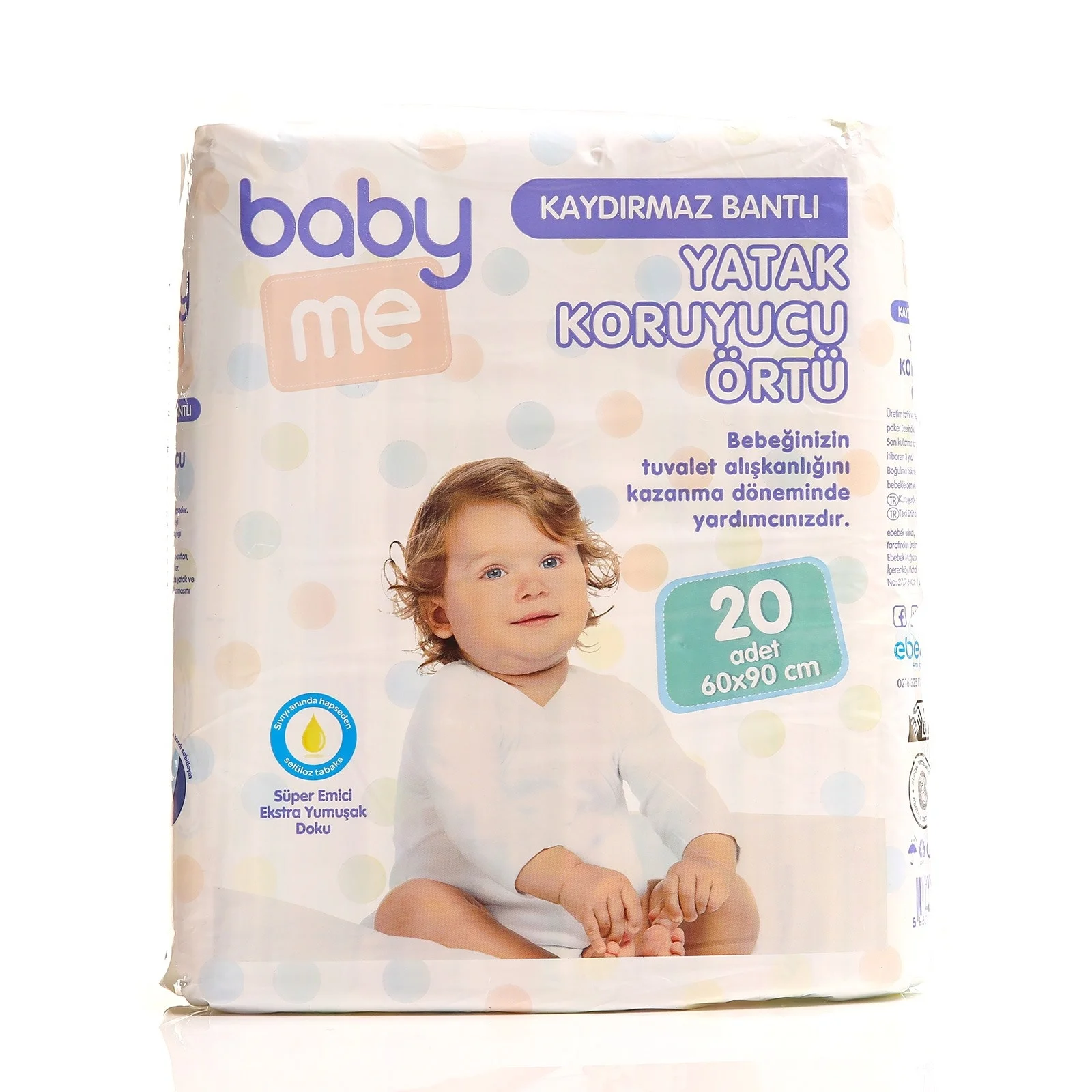 Ebebek baby & me Нескользящие Наматрасники 60x90 см 20 шт|Пеленальные подкладки и покрытия|
